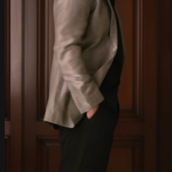 Formal side pose.